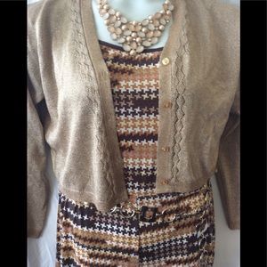 Sparkle Brown Vintage Jumpsuit